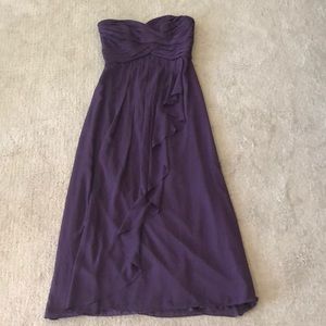 David's Bridal Long Purple Dress